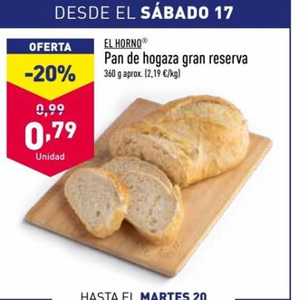 ALDI Pan de Hogaza Gran Reserva oferta