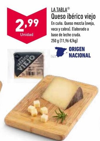 ALDI Queso Ibérico Viejo oferta