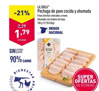 ALDI Pechuga de Pavo Cocida y Ahumada oferta