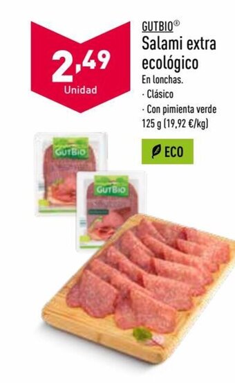 ALDI Salami Extra Ecológico oferta