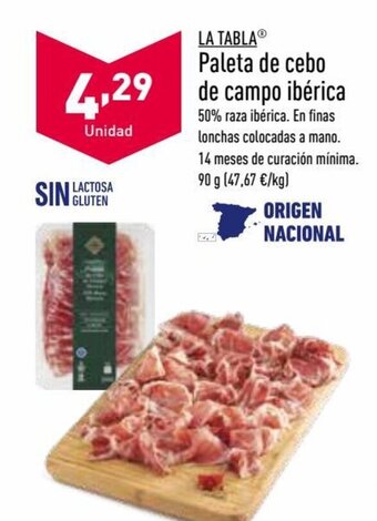 ALDI Paleta de Cebo de Campo Ibérica oferta