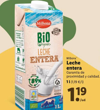Lidl Leche Entera oferta