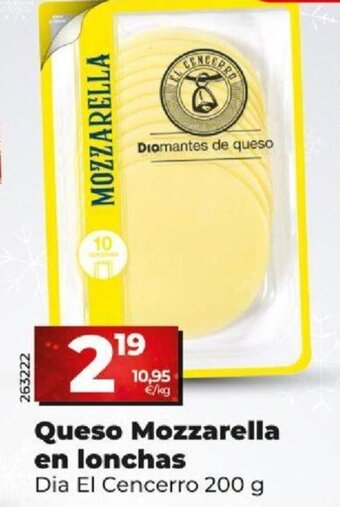 Dia Queso Mozzarella en Lonchas oferta