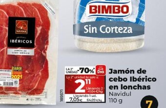Dia Jamón de Cebo Ibérico en Lonchas oferta