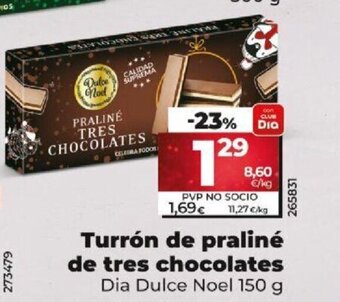Dia Turrón de Praliné de Tres Chocolates oferta