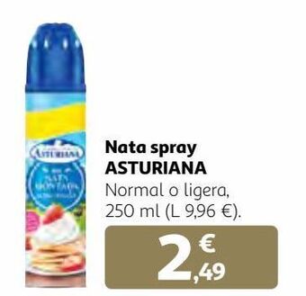 Alcampo Nata spray asturiana oferta