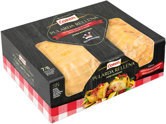 Alcampo Pularda deshuesada rellena queso sin lactosa, jamón y mango coren oferta