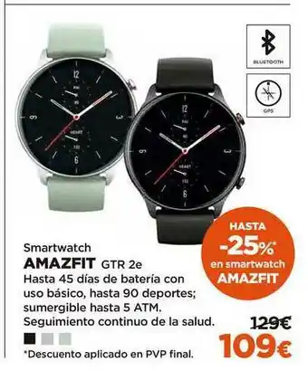 El Corte Inglés Amazfit Smartwatch Gtr 2e oferta