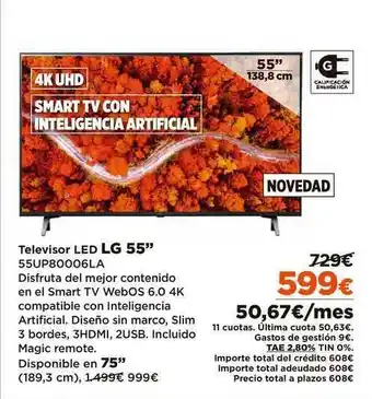 El Corte Inglés Lg 55 Televisor Led oferta