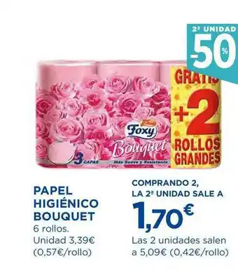 El Corte Inglés 2a Unidad -50% Papel Higiénico Bouquet oferta