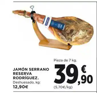 El Corte Inglés Jamón Serrano Reserva Rodríguez oferta