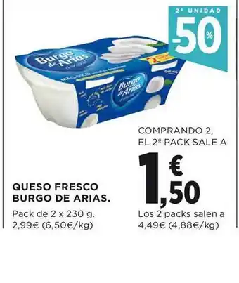 El Corte Inglés 2a Unidad -50% Queso Fresco Burgo De Arias oferta