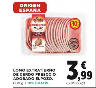 El Corte Inglés Lomo Extratierno De Cerdo Fresco O Adobado Elpozo oferta