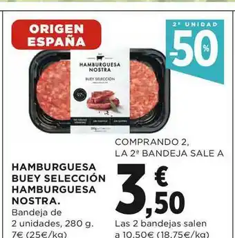 El Corte Inglés 2a Unidad -50% Hamburguesa Buey Selección Hamburguesa Nostra oferta