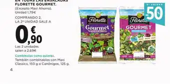 El Corte Inglés 2a Unidad -50% En Todas Las Ensaladas Florette Gourmet oferta