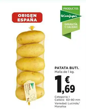 El Corte Inglés Patata Buti oferta