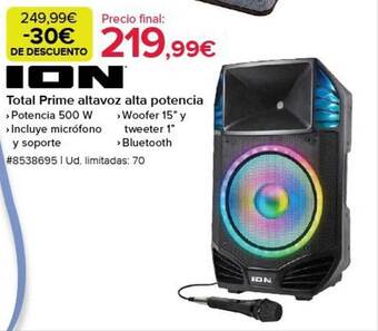 Costco Ion total prime altavoz alta potencia oferta