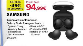 Costco Samsung auriculares inalámbricos galaxy buds 2 negro blanco oferta