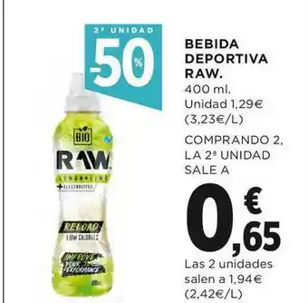 El Corte Inglés Bebida Deportiva Raw 400ml oferta