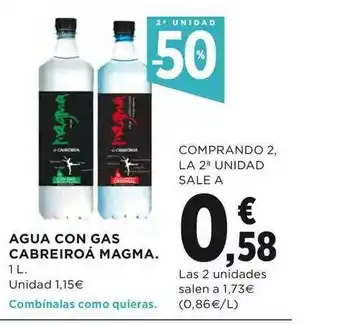 El Corte Inglés Agua Con Gas Cabreiroá Magma 1L oferta