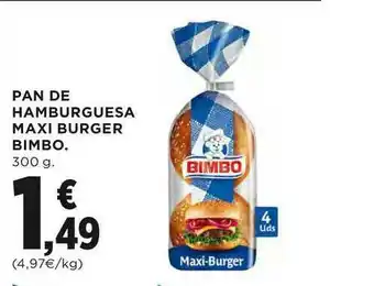 El Corte Inglés Pan De Hamburguesa Maxi Burger Bimbo 300g oferta
