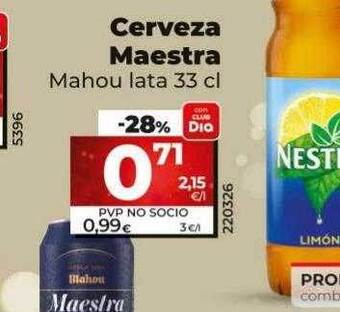 Dia Cerveza maestra mahou lata 33 cl oferta