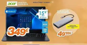 Pascual Martí Acer portátil ex215-52 i3 oferta