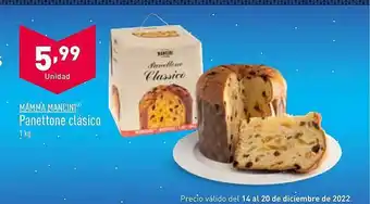 ALDI Mámma mancini1 panettone clásico oferta