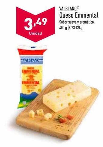 ALDI Valblanc queso emmental oferta