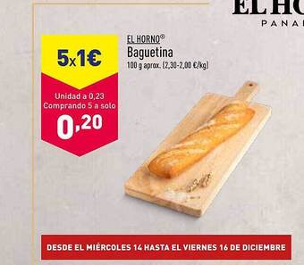ALDI El horno baguetina oferta