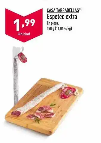 ALDI Casa tarradellas espetec extra oferta