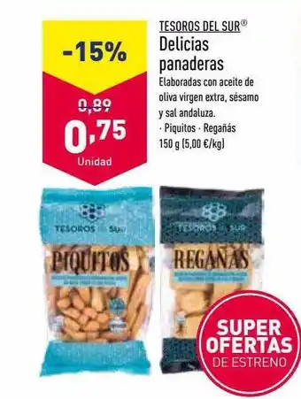ALDI Tesoros del sur delicias panaderas oferta