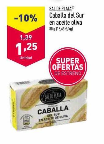 ALDI Sal de plata caballa del sur en aceite oliva oferta