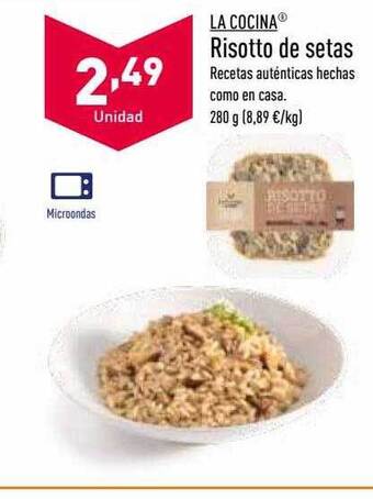 ALDI La cocina risotto de setas oferta