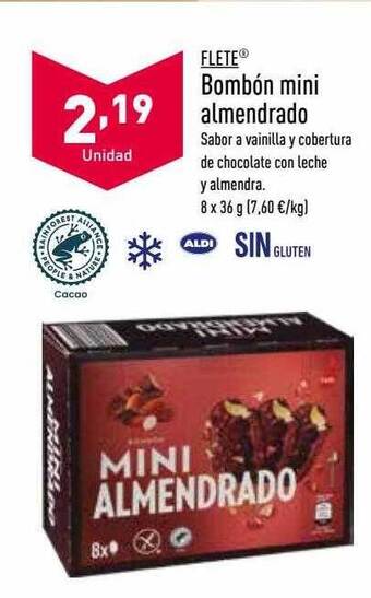 ALDI Flete bombón mini almendrado oferta