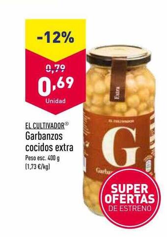 ALDI El cultivador garbanzos cocidos extra oferta