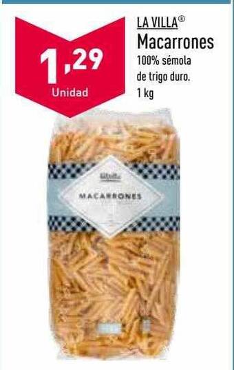 ALDI La villa macarrones oferta
