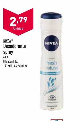 ALDI Nivea desodorante spray oferta