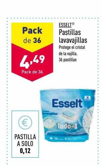 ALDI Esselt pastillas lavavajillas oferta