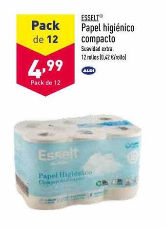 ALDI Esselt papel higiénico compacto oferta