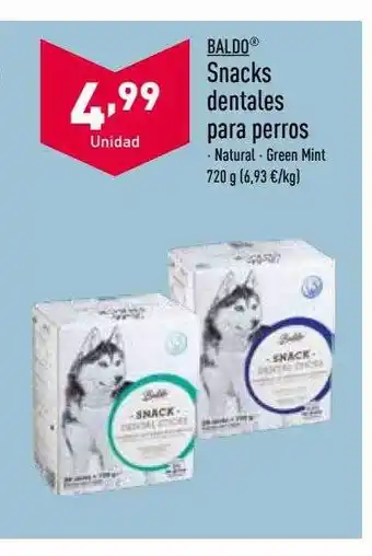 ALDI Baldo snacks dentales para perros oferta