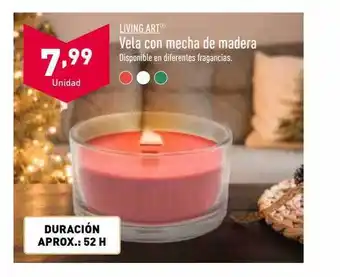 ALDI Living art vela con mecha de madera oferta