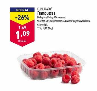 ALDI El mercado frambuesas oferta