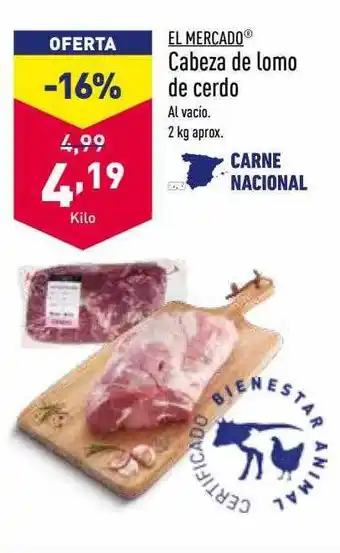 ALDI El mercado cabeza de lomo de cerdo oferta