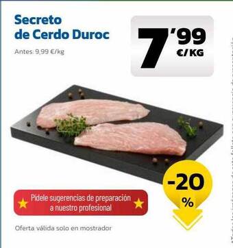 AhorraMas Secreto de cerdo duroc oferta