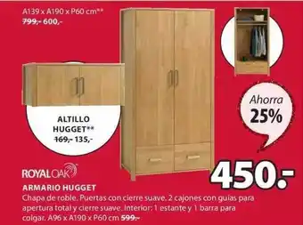 JYSK Royaloak armario hugget oferta