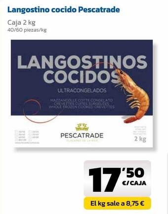 AhorraMas Langostino cocido pescatrade oferta