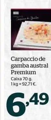 La Sirena Carpaccio de gamba austral premium oferta