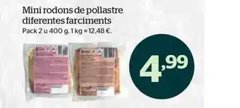 La Sirena Mini rodons de pollastre diferentes farciments oferta