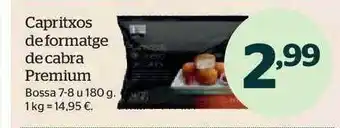 La Sirena Capritxos de formatge de cabra premium oferta